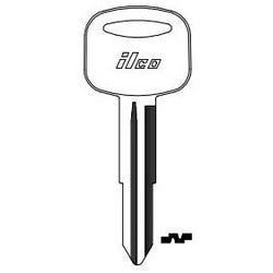 Kaba Ilco HY6 NP A06 | Vehicle Key Blank, Brass, Nickel Plated, 6 Price Group, For Hyundai