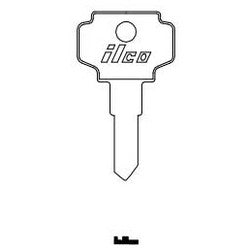 Kaba Ilco K1122D NP A04 | Cylinder Lock Key Blank, Brass, Nickel Plated, 4 Price Group, For Bargman