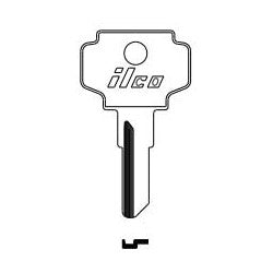 Kaba Ilco K1122N NP A13 | Cylinder Lock Key Blank, Brass, Nickel Plated, 13 Price Group, For Bargman