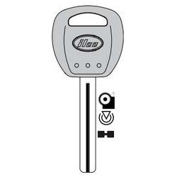 Kaba Ilco KK9-PT NS | Vehicle Transponder Key, Special Key Machine, Painted, Natural Nickel Silver, For 2007 to 2009 Year Kia/Amanti Model