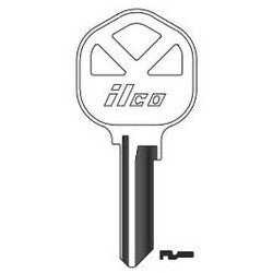 Kaba Ilco KW1-BIG BR A11 | Cylinder Lock Key Blank, 5-Pin, Natural Brass, 11 Price Group, For Kwikset