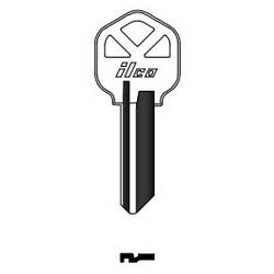 Kaba Ilco KW1-BR-250PK BR A33 | Cylinder Lock Key Blank, Natural Brass, 33 Price Group, For Kwikset/Donner, 250 each per Pack