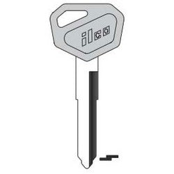 Kaba Ilco KW15B-P NP A13 | Vehicle Key Blank, Natural Brass, 13 Price Group, For Kawasaki Motorcycle