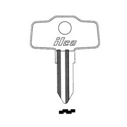 Kaba Ilco KW6-SI NP A18 | Key Blank, Kawasaki, KW6-SI Dual Profile