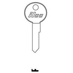 Kaba Ilco LF1 NP A13 | Cylinder Lock Key Blank, Brass, Nickel Plated, 13 Price Group, For Lowe and Fletcher