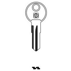 Kaba Ilco LF12 NP A08 | Cylinder Lock Key Blank, Brass, Nickel Plated, 8 Price Group, For Lowe and Fletcher