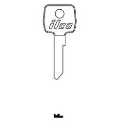 Kaba Ilco LF14 NP A15 | Cylinder Lock Key Blank, Brass, Nickel Plated, 15 Price Group, For Lowe and Fletcher