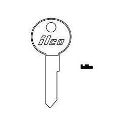 Kaba Ilco LF3 NP A20 | Cylinder Lock Key Blank, Brass, Nickel Plated, 20 Price Group, For Lowe and Fletcher