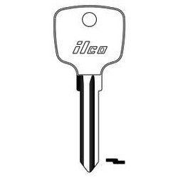 Kaba Ilco MB17 NP A12 | Vehicle Key Blank, Brass, Nickel Plated, 12 Price Group, For Mercedes Benz