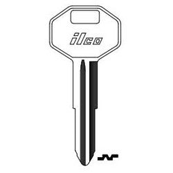 Kaba Ilco MIT1-NP NP A36 | Vehicle Key Blank, Brass, Nickel Plated, 36 Price Group, For Chrysler, Mitsubishi