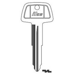 Kaba Ilco MIT3 NP A05 | Vehicle Key Blank, Brass, Nickel Plated, 5 Price Group, For Chrysler, Mitsubishi