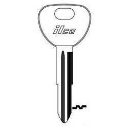 Kaba Ilco MIT4 NP A05 | Vehicle Key Blank, Brass, Nickel Plated, 5 Price Group, For Chrysler, Mitsubishi