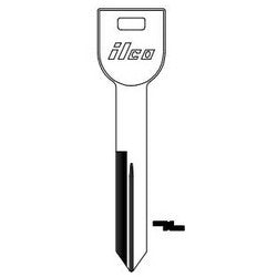Kaba Ilco MZ30 NP A06 | Vehicle Key Blank, Brass, Nickel Plated, 6 Price Group, For Mazda
