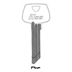 Kaba Ilco N1007RMB NS A35 | Cabinet Lock Key Blank, 5-Pin, Natural Nickel Silver, 7 Price Group, For Sargent RA-RL