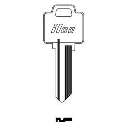 Kaba Ilco N1054WB NP A02 | Cylinder Lock Key Blank, 5-Pin, Brass, Nickel Plated, 2 Price Group, For Weiser