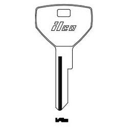 Kaba Ilco P1786 NP A03 | Vehicle Key Blank, Brass, Nickel Plated, 3 Price Group, For Chrysler