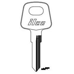 Kaba Ilco PA8 NP A04 | Vehicle Key Blank, Brass, Nickel Plated, 4 Price Group, For Audi, Volkswagen
