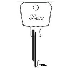 Kaba Ilco PO5 NP A07 | Vehicle Key Blank, Brass, Nickel Plated, 7 Price Group, For Porsche
