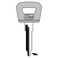 Kaba Ilco PO5-P ST A13 | Vehicle Key Blank, Plastic Head, Brass, Nickel Plated, 13 Price Group, For Porsche