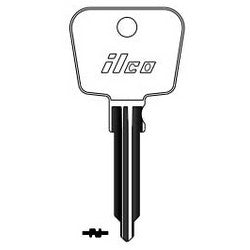 Kaba Ilco PO6 NP A07 | Vehicle Key Blank, Brass, Nickel Plated, 7 Price Group, For Porsche
