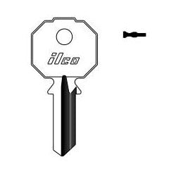 Kaba Ilco PR91CS NP A19 | Cylinder Lock Key Blank, Brass, Nickel Plated, 19 Price Group, For Prefer