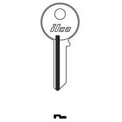 Kaba Ilco PU2 NP A14 | Cylinder Lock Key Blank, Brass, Nickel Plated, 14 Price Group, For Pundra