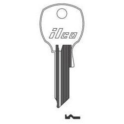 Kaba Ilco R1069L NP A16 | Cabinet Lock Key Blank, Brass, Nickel Plated, 16 Price Group, For NCL/National