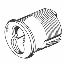 Kaba Ilco R28107-2-26D | Cylinder Lock Core Convertible Housing, Thin Head Mortise, 6 and 7-Pin, 1-3/8" L, Satin Chrome Plated, With Adams Rite Cam