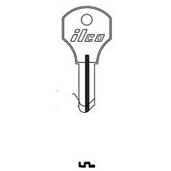 Kaba Ilco S1000T NP A08 | Cylinder Lock Key Blank, 5-Disc, Brass, Nickel Plated, 8 Price Group, For Corbin Cabinet Lock