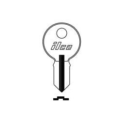 Kaba Ilco S1041H NP A13 | Cylinder Lock Key Blank, Double-Sided, Brass, Nickel Plated, 13 Price Group, For Illinois