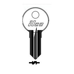 Kaba Ilco S1042ZS NP A15 | Cylinder Lock Key Blank, Double-Sided, Brass, Nickel Plated, 15 Price Group, For Illinois