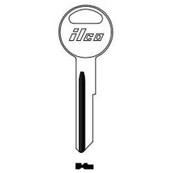 Kaba Ilco S1770U NP A04 | Vehicle Key Blank, Secondary, Brass, Nickel Plated, 4 Price Group, For Chrysler