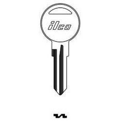 Kaba Ilco S1771CR NP A14 | Vehicle Key Blank, Secondary, Brass, Nickel Plated, 14 Price Group, For Chrysler, Rootes Group