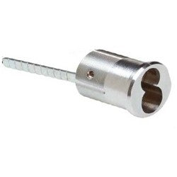 Kaba Ilco S26206-9-03 | Cylinder Lock Core Convertible Housing, Schlage Style, LFIC Rim Mortise, Long Tailpiece, 1-1/2" Length, Bright Brass