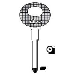 Kaba Ilco S53HF-P NP A21 | Vehicle Key Blank, High Security, Plastic Head, Special Key Machine, Natural Brass, 21 Price Group, For Mercedes Benz