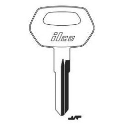 Kaba Ilco SAA1 NP A04 | Vehicle Key Blank, Brass, Nickel Plated, 4 Price Group, For Saab