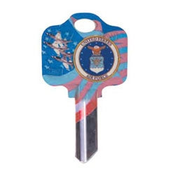 Kaba Ilco SC1-AIR FORCE A43 | Decorative Key Blank, Personali-Keys, Schlage/Baldwin, Air force Logo, Small Bow, Big Impact, SC1 Keyway