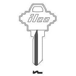 Kaba Ilco SC1-BIG BR A11 | Cylinder Lock Key Blank, 5-Pin, Enlarged Bow, Natural Brass, 11 Price Group, For Schlage