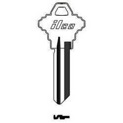 Kaba Ilco SC1246 NS A55 | Cylinder Lock Key Blank, 6-Pin, Natural Nickel Silver, 15 Price Group, For Schlage
