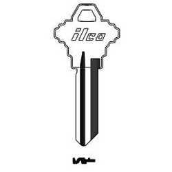 Kaba Ilco SC1247 NS A53 | Cylinder Lock Key Blank, 6-Pin, Natural Nickel Silver, 12 Price Group, For Schlage