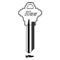 Kaba Ilco SC1348 NS A53 | Cylinder Lock Key Blank, 6-Pin, Natural Nickel Silver, 12 Price Group, For Schlage