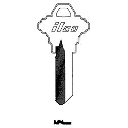 Kaba Ilco SC9-BR BR A34 | Cylinder Lock Key Blank, Natural Brass, 34 Price Group, For Schlage