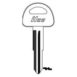 Kaba Ilco SUZ17 NP A05 | Vehicle Key Blank, Brass, Nickel Plated, 5 Price Group, For Suzuki Motorcycle