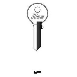 Kaba Ilco T67D NP A19 | Cylinder Lock Key Blank, Brass, Nickel Plated, 19 Price Group, For Clinton