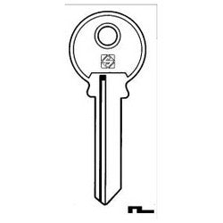 Kaba Ilco TL11 NP A12 | Cylinder Lock Key Blank, Brass, Nickel Plated, 12 Price Group, For Tri-Circle