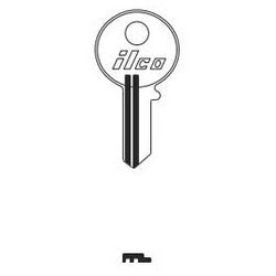 Kaba Ilco V61S NP A18 | Vehicle Key Blank, Brass, Nickel Plated, 18 Price Group, For Citroen, Gas Cap Lock, Peugeot, Renault, Vesper