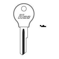 Kaba Ilco V61VW NP A07 | Vehicle Key Blank, Brass, Nickel Plated, 7 Price Group, For Porsche, Volkswagen
