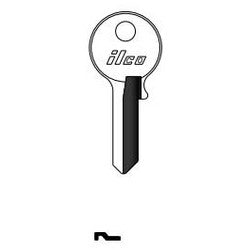 Kaba Ilco VR91A NP A08 | Cylinder Lock Key Blank, Brass, Nickel Plated, 8 Price Group, For Viro