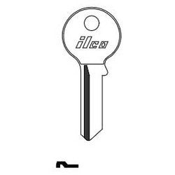 Kaba Ilco VR91R NP A07 | Cylinder Lock Key Blank, Brass, Nickel Plated, 7 Price Group, For Viro