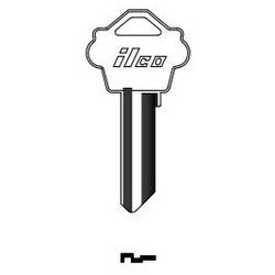 Kaba Ilco WK2-BR-250PK BR A33 | Cylinder Lock Key Blank, Natural Brass, 33 Price Group, For Weslock, 250 each per Pack